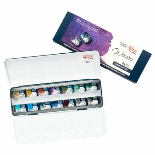 Watercolours sets profesional Rosa Gallery granulated 14kom - Fine Art Shop